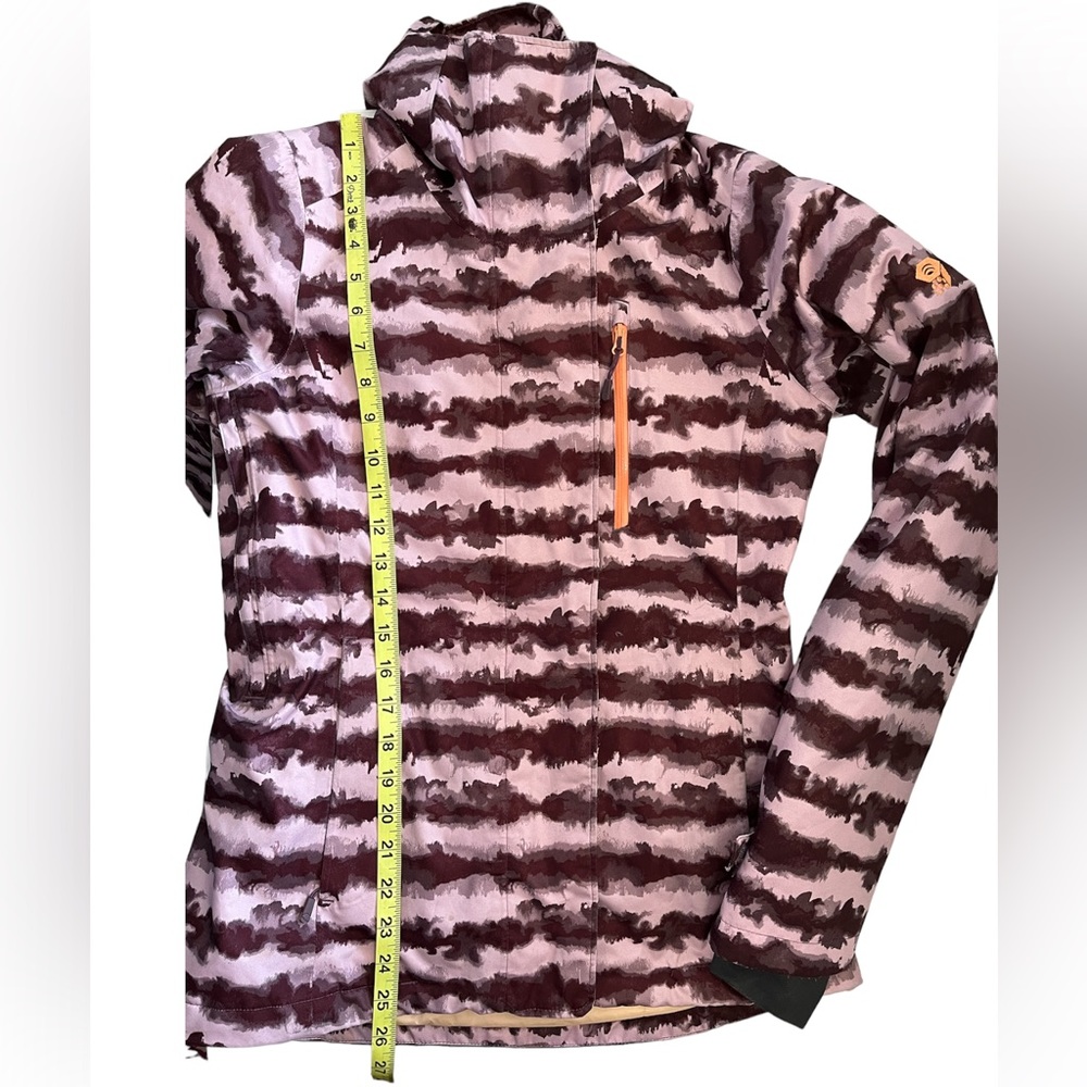 Mountain Hardwear Barnsie Purple Plum Striped Ski Snow Jacket RECCO Tech XS - Picture 13 of 15
